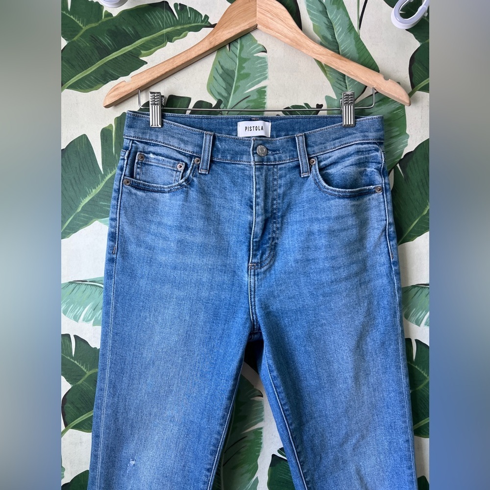 Pistola Womens Medium Wash Lennon Crop Boot Leg Jean Zuma Denim 27 - Picture 6 of 15
